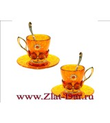 Чайно-кофейный набор янтарный СОЛНЕЧНЫЙ 048.Br373-2