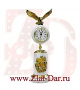 Подарочные кабинетные часы из мрамора Орёл. Арт:047НЧ026