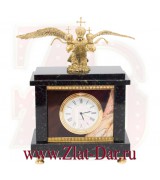 Подарочные часы из яшмы ДВУГЛАВЫЙ ОРЁЛ Златоуст Арт:0722153