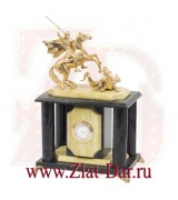 Подарочные часы из офиокальцита ГЕОРГИЙ ПОБЕДОНОСЕЦ Златоуст Арт:0723297