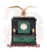 Подарочные часы из малахита ОРЁЛ Златоуст Арт:0723439