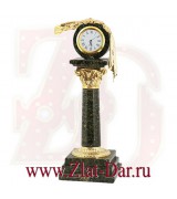 Подарочные часы из змеевика КАПИТЕЛЬ Златоуст Арт:072347