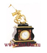 Подарочные часы из яшмы ГЕОРГИЙ ПОБЕДОНОСЕЦ Златоуст Арт:072372