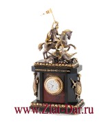 Подарочные часы из яшмы ГЕОРГИЙ ПОБЕДОНОСЕЦ Златоуст Арт:072875