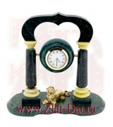 Подарочные часы из змеевика ЛЕВ Златоуст Арт:072899