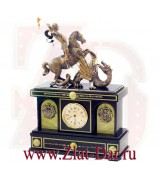 Подарочные часы из офиокальцита ГЕОРГИЙ ПОБЕДОНОСЕЦ Златоуст Арт:0721375