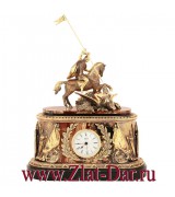 Подарочные каминные часы из яшмы ГЕОРГИЙ ПОБЕДОНОСЕЦ Златоуст Арт:072346
