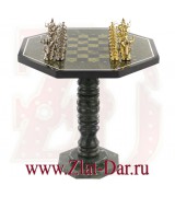 Шахматный стол из змеевика ГРЕЧЕСКАЯ МИФОЛОГИЯ Златоуст. Арт:0725181