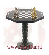 Шахматный стол из мрамора РИМСКИЕ ВОЙНЫ Златоуст. Арт:0725186