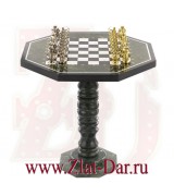 Шахматный стол из мрамора ЛУЧНИКИ Златоуст. Арт:0725187