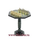 Шахматный стол из змеевика РИМ Златоуст. Арт:072571
