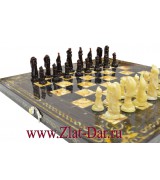 Подарочные шахматы янтарные АРАБЕСКИ-ТИНА Арт:5360Т