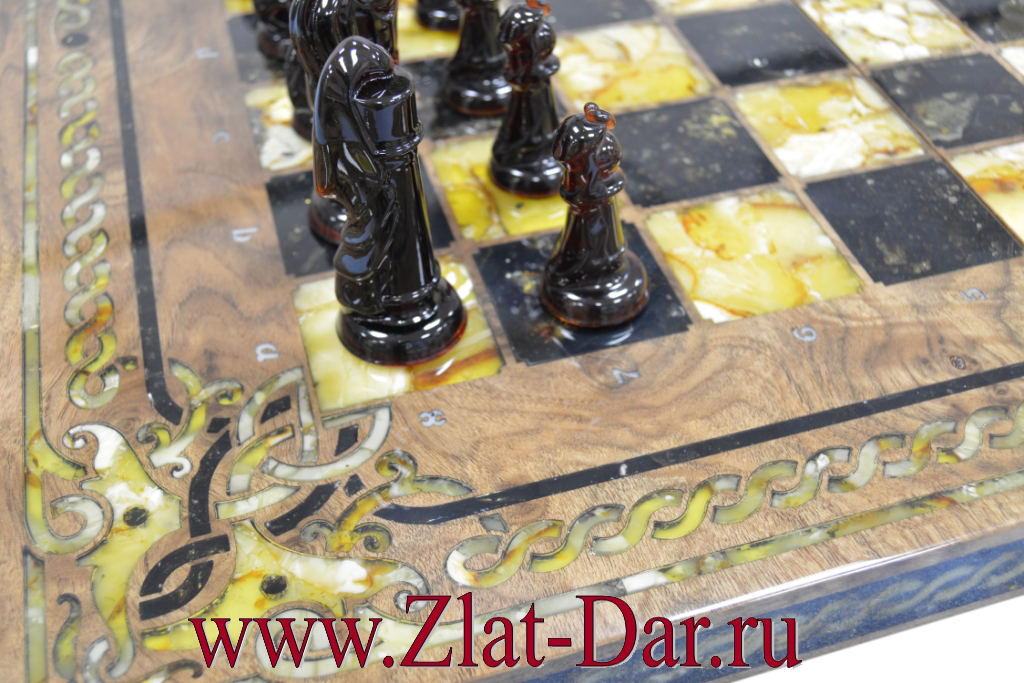 Подарочные шахматы янтарные 05367С АРАБЕСКИ ТИНА