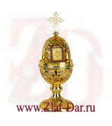 Златоустовское яйцо с ликами святых СВЯТАЯ ТРОИЦА Арт:084288Б